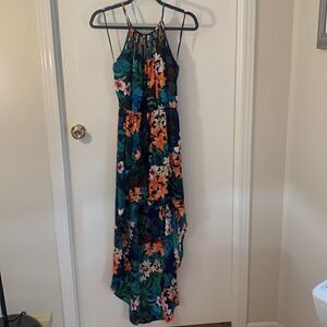 Candies NWT navy blue floral high low shorts romper Size XS